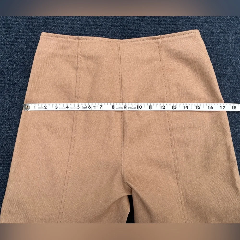 Cinq à Sept Azure Long Wide Leg Jeans Pants in Sahara Tan Trousers Size 6 - Picture 11 of 16